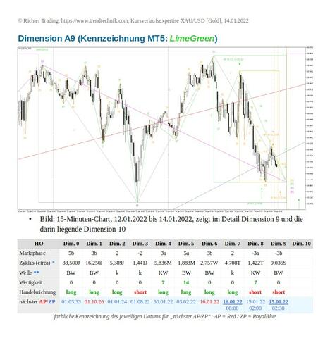 Auszug aus der Kursverlaufsexpertise Gold